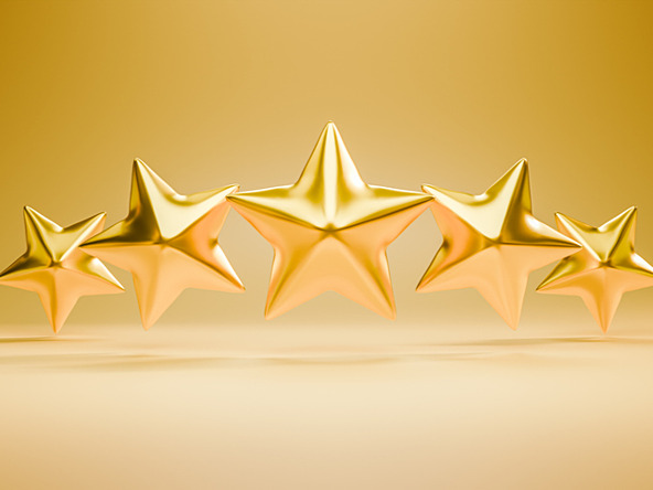 five gold stars